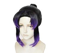 Anime : Kimetsu no Yaiba Kochou Shinobu Cos Perruque résistante à la chaleur Cosplay Costume Perruque + bonnet de perruque