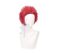 Anime Kimetsu no Yaiba Komaji Akaza Perruque Cosplay Rouge Court Résistant à la Chaleur Cheveux Synthétiques Hommes Femmes Perruques