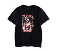Anime Kimetsu no Yaiba Zenko Zenitsu Merch T-Shirts à Manches Courtes Garçon Fille Tees Col Rond Cosplay Dessin Tanjirou Tops