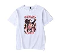 Anime Kimetsu no Yaiba Zenko Zenitsu Merch T-Shirts à Manches Courtes Garçon Fille Tees Col Rond Cosplay Dessin Tanjirou Tops