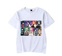 Anime Kimetsu no Yaiba Zenko Zenitsu Merch T-Shirts à Manches Courtes Garçon Fille Tees Col Rond Cosplay Dessin Tanjirou Tops