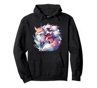 Anime Kitsune Fille sur Un Renard à Neuf queues Sweat à Capuche