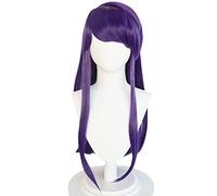 Anime Komi Can't Communicate Shouko Komi Perruque de Cosplay Cheveux longs Violet Résistant à la chaleur Fibre de cheveux + Bonnet de perruque Halloween Girls