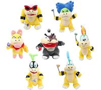 Anime koopalings Larry Lemmy Iggy Wendy Ludwig Morton Roy Peluche Roi Bowser Jr Koopa Animaux en Peluche poupée 7 pièces