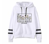 Anime Kuroko Basket Teiko École Moyenne Bande Dessinée Bar Manches Sweat à Capuche pour Fan Manga Cosplay Cadeau, Blanc, XS