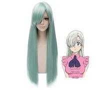 Anime les sept péchés capitaux Elizabeth Liones Cosplay perruques longue droite vert clair fête carnaval perruque de cheveux synthétiques
