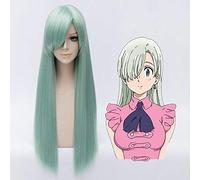 Anime les sept péchés capitaux Elizabeth Liones perruques longue lumière verte résistant à la chaleur synthétique cheveux Cosplay perruque + casquette de perruque gratuite