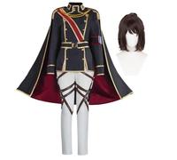 Anime Levi/Hange Zoe/Armin Arlert/Historia Reiss Cosplay Ensemble complet | Ensemble complet avec cape et perruque d'anime, veste pour Halloween, fête, carnaval, déguisement