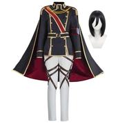 Anime Levi/Hange Zoe/Armin Arlert/Historia Reiss Cosplay Ensemble complet | Ensemble complet avec cape et perruque d'anime, veste pour Halloween, fête, carnaval, déguisement