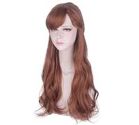 Anime longue vague brune perruque princesse Anna tresse Cosplay Costume femmes résistant à la chaleur synthétique cheveux perruques
