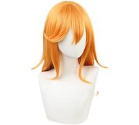 Anime Love live! Superstar Perruque de cheveux longs synthétiques Kanon Orange + bonnet de perruque pour fête fille et femme
