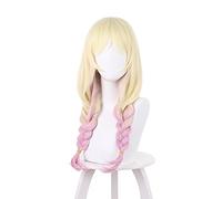 Anime LoveLive!Superstar!! Onitsuka Natsumi Cosplay Wig 60cm Long Yellow Gradient Pink Synthetic Fake Hair Wig + Cap