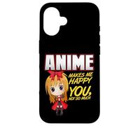 Anime Makes Me Happy, You Not So Much Coque pour iPhone 16
