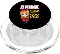 Anime Makes Me Happy, You Not So Much PopSockets PopGrip pour MagSafe