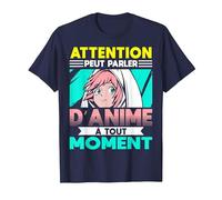 Animé Manga Humour Japonais Kawaii Anime T-Shirt, Homme, Bleu Marine, 5XL