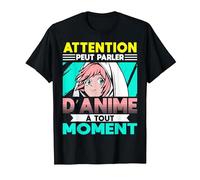 Animé Manga Humour Japonais Kawaii Anime T-Shirt, Homme, Noir, XXL