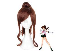 Anime marin lune marin Jupiter Kino Makoto queue de cheval perruque Cosplay Costume résistant à la chaleur cheveux synthétiques femmes Cosplay perruques MZ-348