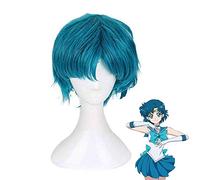 Anime marin lune Mizuno Ami perruque courte Cosplay Costume résistant à la chaleur cheveux synthétiques marin mercure femmes perruques MZ-1276