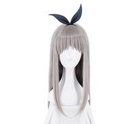 Anime mélange S Kanzaki Hideri gris longue perruque droite Cosplay Costume femmes résistant à la chaleur cheveux Halloween fête jeu de rôle perruques MZ-1256