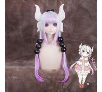 Anime Miss Kobayashi Dragon Maid Kamui Kanna cosplay perruque Kobayashi-san Chi No Maid Dragon perruques Gradient Cosplay Peluca cheveux une taille perruque et accessoires