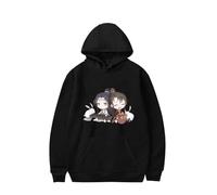 Anime Mo Dao Zu Shi Sweat à capuche Wei Wu Xian et Lan Wang Ji Impression 3D Pull décontracté ample à manches longues Cordon de serrage Tops Unisexe (Typ1, L)