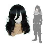 Anime mon héros académique Akademia Shouta Aizawa gomme noire ondulée perruque homme femmes résistant à la chaleur Cosplay Costume perruque Cosplay