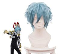Anime mon héros académique Boku No Hiro Akademia Shigaraki Tomura perruque Cosplay court gris bleu mixte bouclés jeu de rôle perruques + casquette de perruque