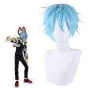 Anime mon héros académique Boku no Hiro Akademia Shigaraki Tomura perruques courtes gris bleu mixte bouclés Cosplay perruque + casquette de perruque PL-777