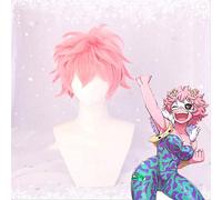 Anime mon héros académique Cosplay perruques Ashido Mina Cosplay perruque résistant à la chaleur synthétique perruque cheveux fête pinky Cosplay perruque