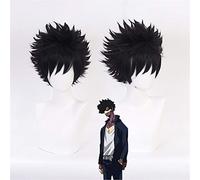 Anime mon héros académique Dabi Cosplay perruque Boku pas de héros académique court noir cheveux synthétiques Halloween fête Costume perruques + bonnet de perruque