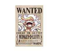 Anime Monkey D. Luffy Nika The Sun God, The Newest Wanted Poster of 3 Billion Bailey 4 Poster sur toile Décoration murale pour salon, chambre à coucher, style sans cadre, 30,5 x 45,7 cm (3