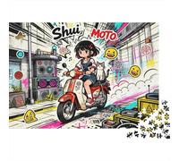 Anime Moto 1000 Pièce Puzzle Casse-Tête Papier Recy omic Style Puzzles for Garçon & Fille À partir de 6 Ans Family Temps de Jeu Accessoires Idée de Cadeau Parfaite Home 52x38cm/1000pcs