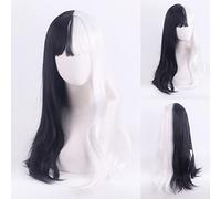 Anime Movie 101 Cruella de Vil Mix Black White Cosplay Wig Synthetic Hair Halloween Party Wigs For Women Adult OneSize littlewavy