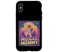 Anime Muscle Mommy Weightlifting Fitness Girl Aesthetic Coque pour iPhone X/XS