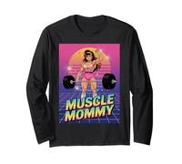 Anime Muscle Mommy Weightlifting Fitness Girl Aesthetic Manche Longue