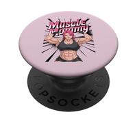 Anime Muscle Mommy Weightlifting Fitness Girl Aesthetic PopSockets PopGrip Adhésif