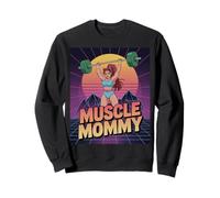 Anime Muscle Mommy Weightlifting Fitness Girl Aesthetic Sweatshirt