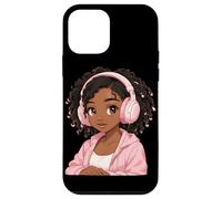 Anime Music Black Girl Anime Merch Afro Afro American Coque pour iPhone 12 Mini