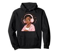 Anime Music Black Girl Anime Merch Afro Afro American Sweat à Capuche