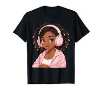 Anime Music Black Girl Anime Merch Afro Afro American T-Shirt