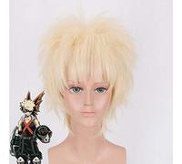 Anime My Hero Academia Baku No Hero Bakugou Katsuki Bakugo Wig Short Blonde Heat Resistant Hair Cosplay Costume Wigs Pl-725