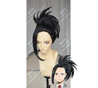 Anime My Hero Academia Baku no Hero Momo Yaoyorozu Short Black Ponytail Heat Resistent Cosplay Costumes Wig + Wig Cap