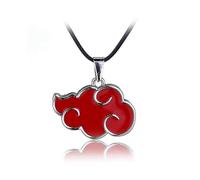 Anime Naruto Akatsuki Red Cloud Logo Pendant Necklace Unisex Women Men Jewellery Gifts