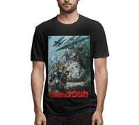 Anime Nausicaa of The Valley of The Wind T-shirt à manches courtes en coton pour garçon, Noir , 3XL