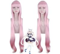 Anime Nekopara Chocola Vanille Cosplay Costume Robe + Perruque Ensemble Complet Femmes Vanille Chocolat Sexy Chat Servante Robe Avec Queue M Vanille Perruque 737
