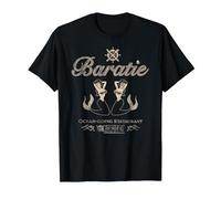 Anime One Piece Baratie Ocean Going Restaurant T-Shirt, Homme, Noir, M