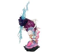 Anime One Piece Nika Monkey D. Luffy Mini Figure Combat Gear Fifth Version Sun God Luffy Collection Modèle Figurine with Lightning Décoration de Gâteau Ornements 23CM
