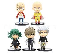 Anime One Punch Man Figurines - 5 pièces Mignon Dessin animé Saitama Genos PVC Figurine de collection One Punch Man Collection Figurines Anime Fournitures 9,5-11 cm