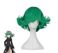 Anime One Punch Man Senritsu No Tatsumaki Cosplay Perruques Vert Bouclés Court Style Cheveux Synthétiques Pour Femme Costume De Fête Perruque Kumz5473