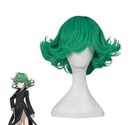 Anime One Punch Man Senritsu No Tatsumaki Cosplay perruques vert bouclés court style cheveux synthétiques pour femme Costume de fête perruque KUMZ5473